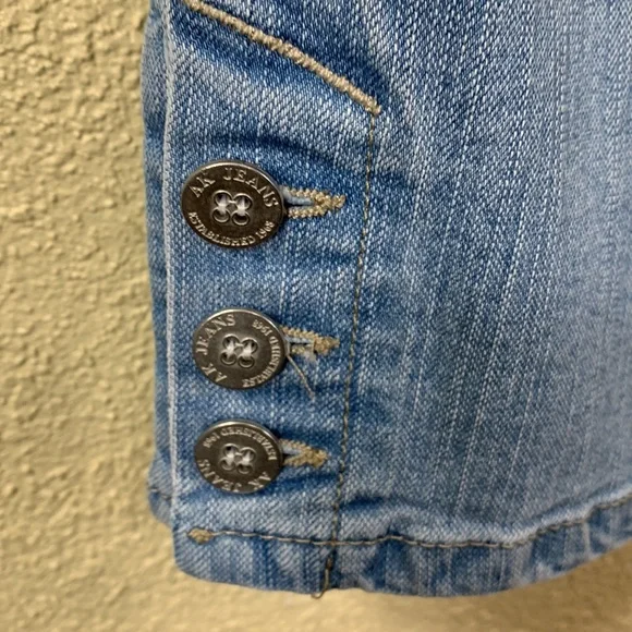 Anne Klein Denim Jeans Capris Pants Blue 14 Average Flap Back Pockets - Picture 4 of 16